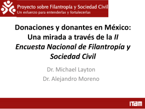 Donaciones y donantes en México - Proyecto sobre Filantropía y