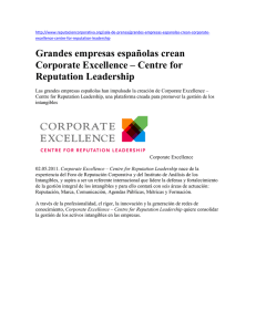 Grandes empresas españolas crean Corporate Excellence – Centre