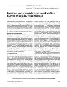 Impacto y prevención de fugas anastomóticas