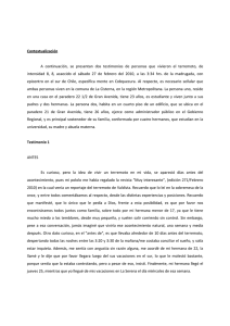 Testimonio31 - Observatorio de Catástrofes y Desastres Naturales