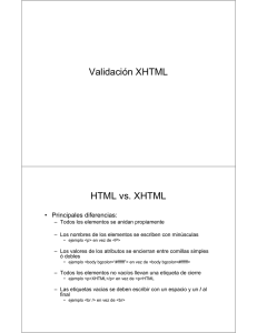 Validación de documentos XHTML