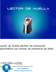Lector de huella dactilar de activación automática con sensor de