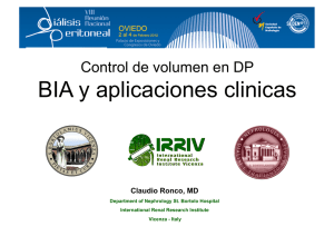 BIA y aplicaciones clínicas Claudio Ronco, Vicenza, Italia