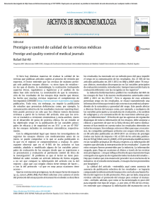 Prestigio y control de calidad de las revistas médicas