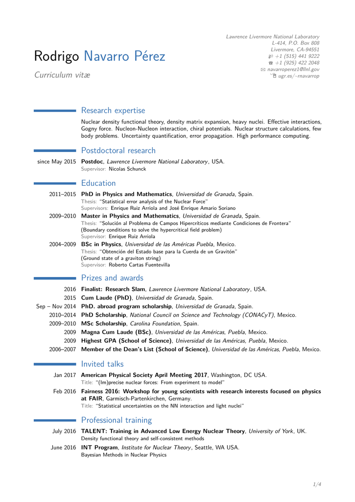 Complete Cv Universidad De Granada
