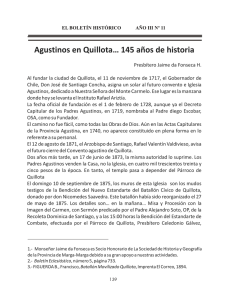 Agustinos en Quillota… 145 años de historia