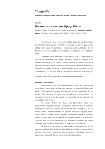 Tipografía Recursos expresivos tipográficos