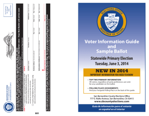 Voter Information Guide - San Bernardino County Elections Office of