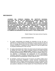 INE/CG84/2015 - Instituto Electoral del Estado de México