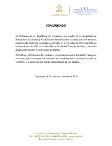 COMUNICADO - Secretaría de Relaciones Exteriores de Honduras