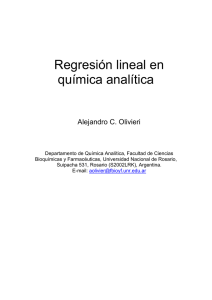 Regresión lineal en química analítica