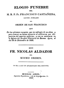 ELOGIO FUNEBRE FR. NICOLAS ALDAZOR