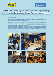 CURSO LA RADIO 2.0: producción radiofónica y