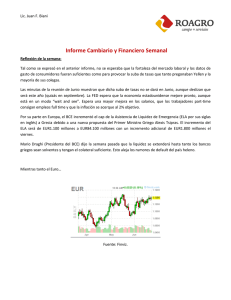 Informe Cambiario y Financiero Semanal