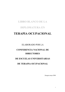 TERAPIA OCUPACIONAL - Colegio de Terapeutas Ocupacionales
