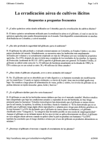 La erradicación aérea de cultivos ilícitos