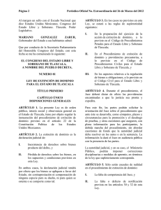 Ley de Extinción de Dominio para el Estado de Tlaxcala.