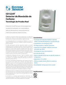 CO1224T Detector de Monóxido de Carbono