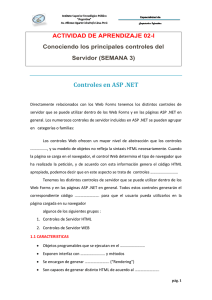 Controles en ASP .NET - Mg.Gina Huertas Camacho