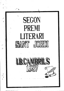 Page 1 Page 2 Il PREMI LITERARI SANT JORDI. 1.13. CAMBRILS