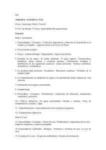 514 Asignatura: Acuicultura y Caza Claver, Lejarcegui, Otero y