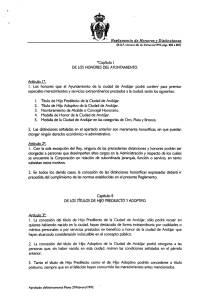 ºCapitqu I DE LOS HONORES DEL AYUNTAMIENTO. Act[culo.Lº. l