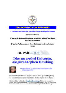 Dios no creó el Universo, asegura Stephen Hawking