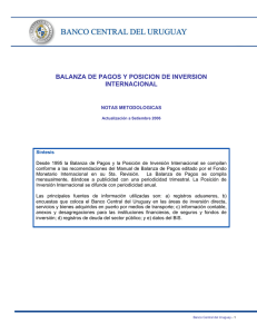 BALANZA DE PAGOS Y POSICION DE INVERSION INTERNACIONAL
