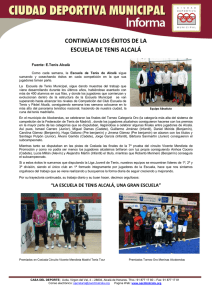 TENIS: Alcalá cuna del tenis madrileño