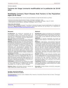 Factores de riesgo coronario modificables en la población de 20