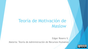 Teoría de Motivación de Maslow