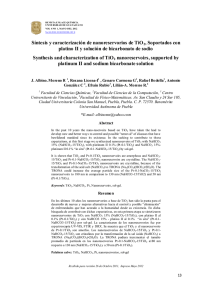 Síntesis y caracterización de nanoreservorios de TiO2, Soportados