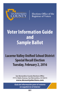 Voter Information Guide and Sample Ballot