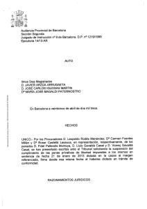 Consulta el autor de la Audiencia de Barcelona sobre el