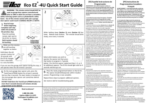 Ilco EZ -4U Quick Start Guide