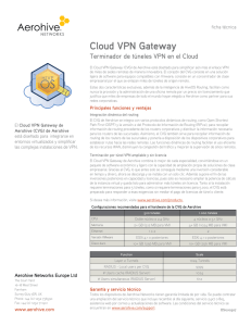 Cloud VPN Gateway - Aerohive Networks