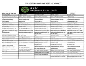 AZLE ISD ELEMENTARY SCHOOL SUPPLY LIST 2016-2017