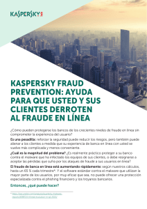 KaspersKy Fraud prevention: ayuda para que usted