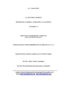 Doctrina Secreta VI - Gnosis - Instituto Cultural Quetzalcóatl