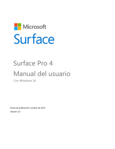 Surface Pro 4 Manual del usuario