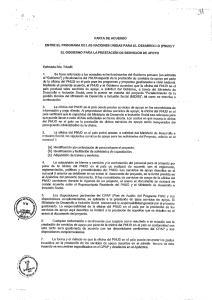 31. Carta de Acuerdo entre el Programa de las Naciones