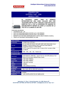 EQUIPOS GSM GATEWAY VoIP – GSM MODELO 7005