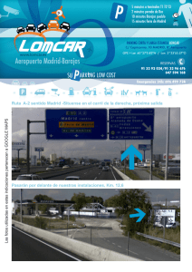 Ruta A-2 Zaragoza-Madrid - Parking aeropuerto de Barajas Lomcar