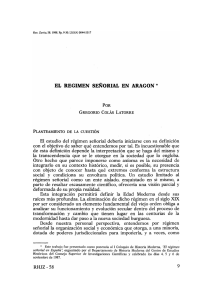 1. El régimen señorial en Aragón, por Gregorio Colás Latorre