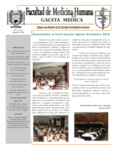 Gaceta Vol. 2 No. 2 - Facultad de Medicina Humana