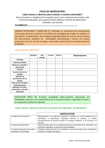 Anexo I. Ficha de observación