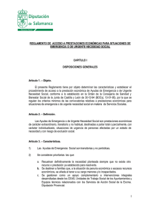 Reglamento de acceso a prestaciones económicas para situaciones