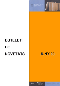 butlletí de novetats juny`09