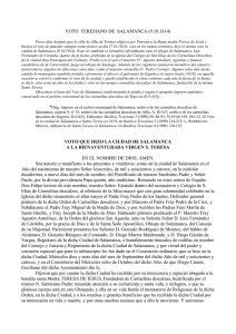 VOTO TERESIANO DE SALAMANCA (9.10.1614) VOTO QUE HIZO