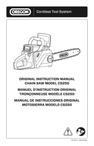 original instruction manual chain saw model